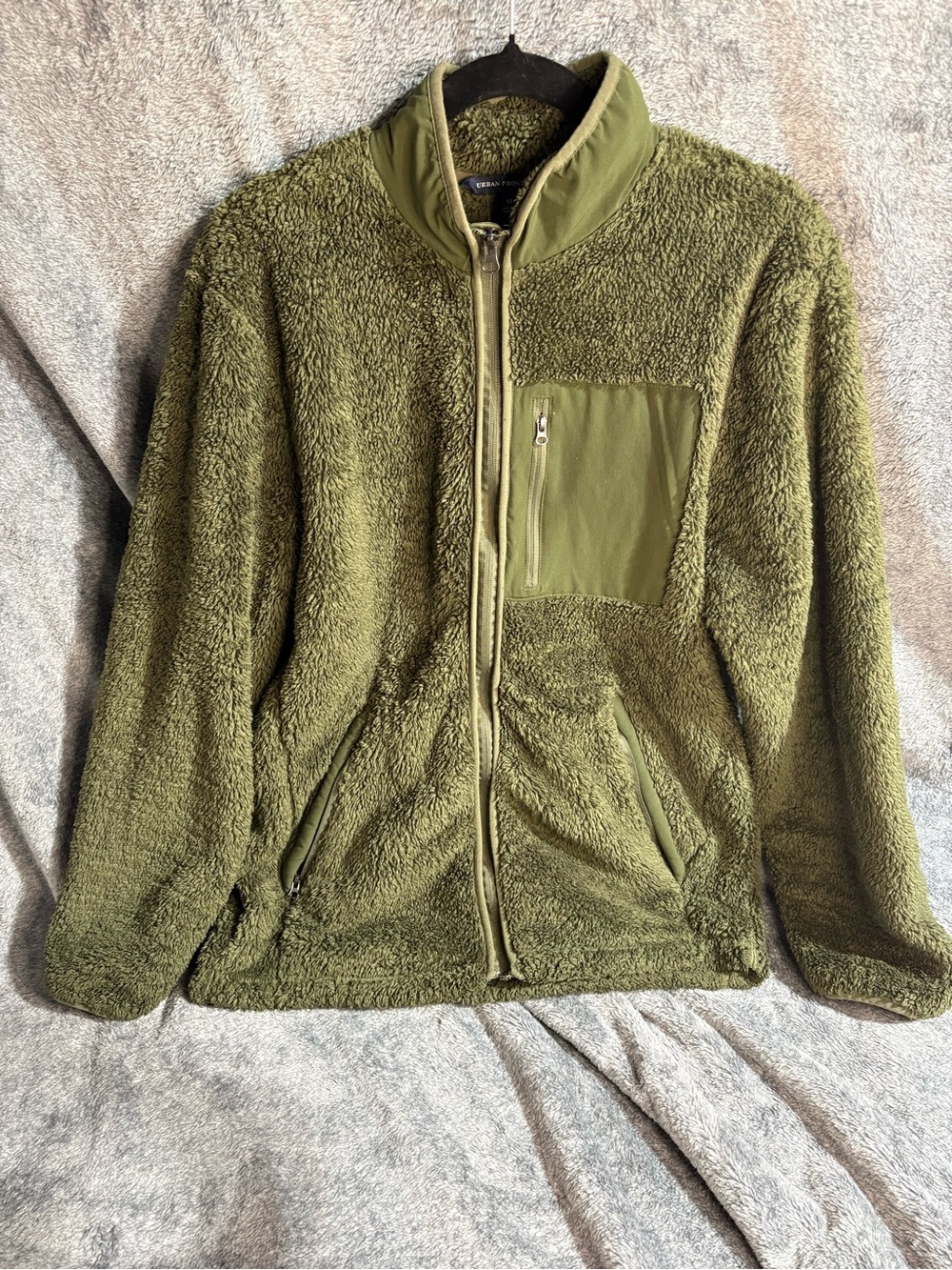 Urban Frontier Olive Sherpa Jacket - Medium